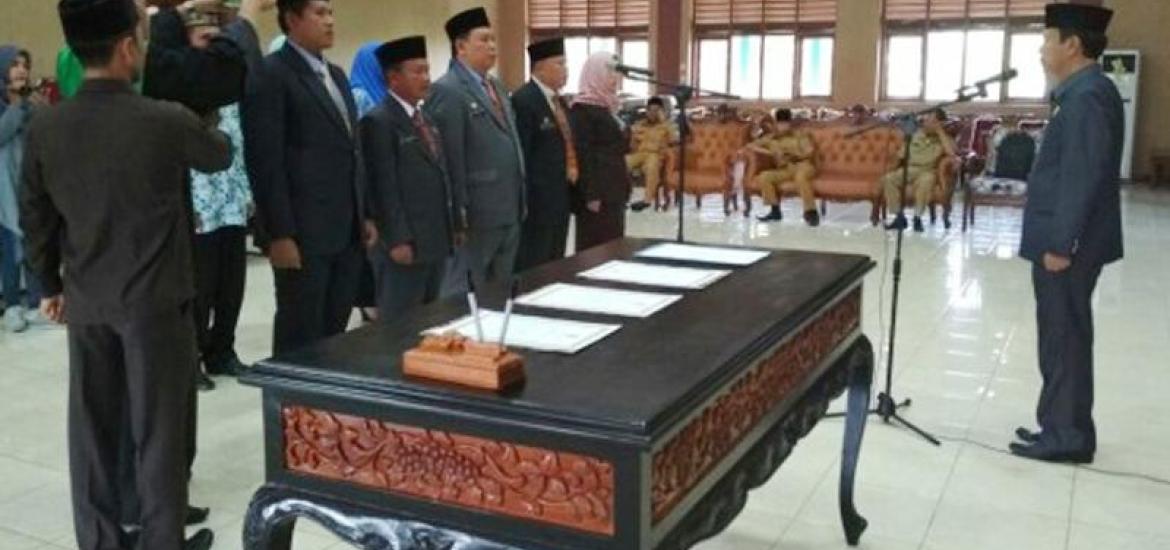 Pelantikan 9 Pejabat Eselon III dan IV Pemkot Bengkulu