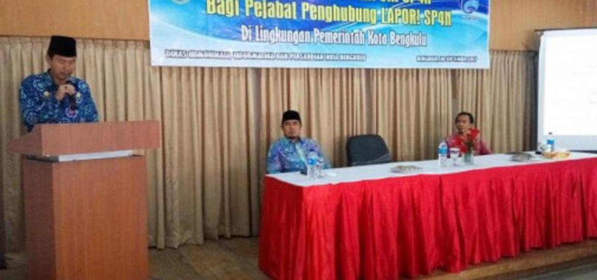 Bimtek aplikasi Layanan Aspirasi Pengaduan Online Rakyat (Lapor) Sistem Pengelolaan Pengaduan Pelayanan Publik Nasional (SP4N)