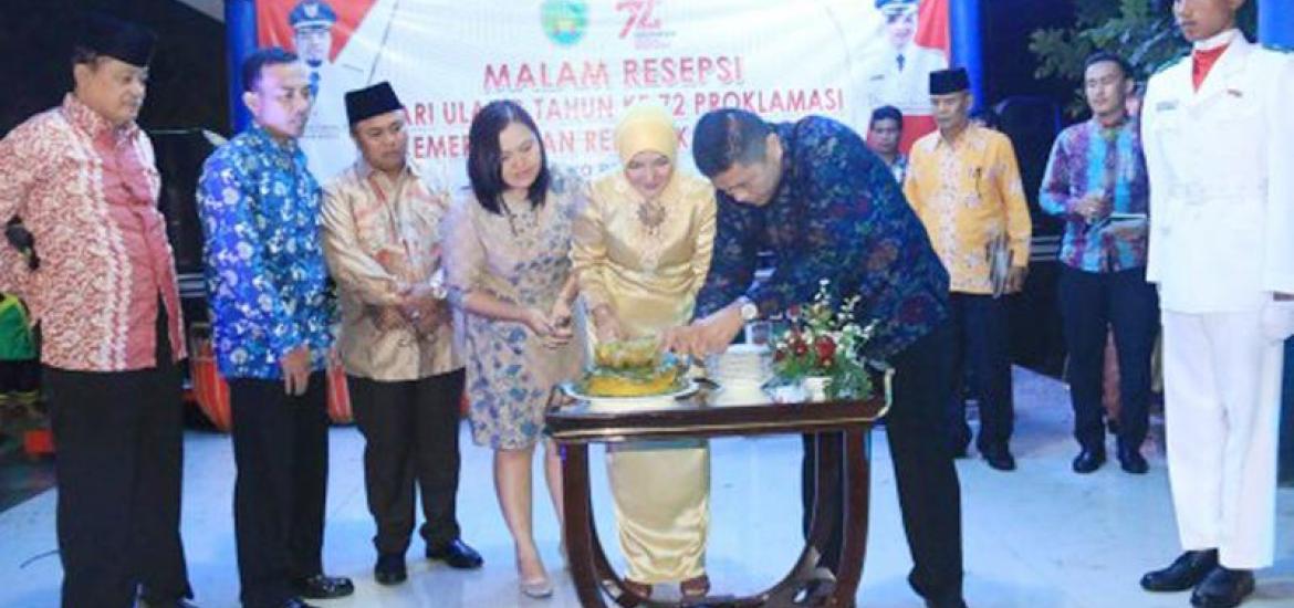 Penutupan rangkaian HUT RI ke 72 dengan kegiatan malam resepsi HUT RI proklamasi kemerdekaan tahun 2017