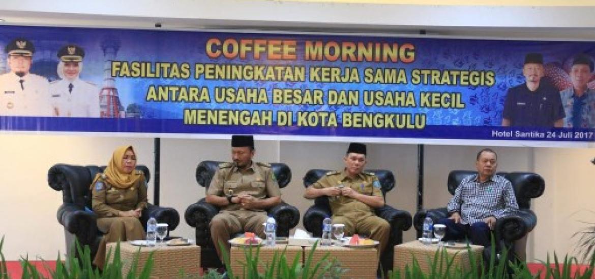 coffee morning mengenai fasilitas kerjasama strategis usaha besar dan usaha kecil menengah di kota Bengkulu