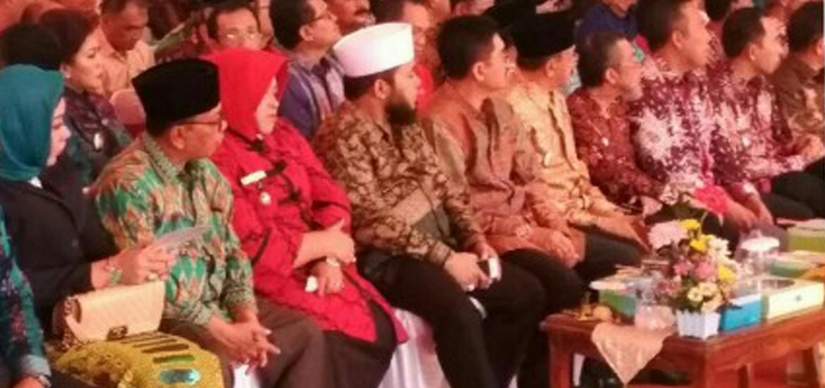 Walikota Helmi Hasan saat menghadiri Harganas ke 24 di Lampung