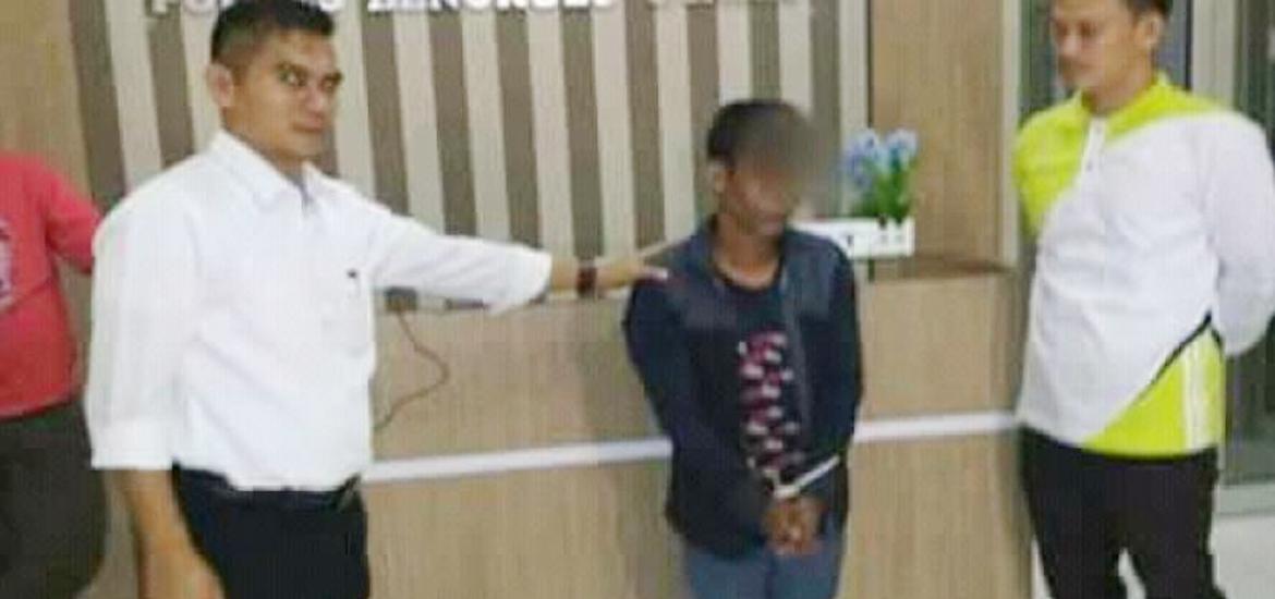 Salah satu pelaku diamankan Polres Bengkulu Utara KABUPATEN