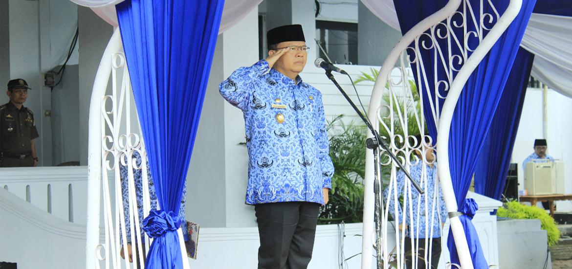 pacara Peringatan Hari Korpri Tahun 2017, Rabu (29/11) di Halaman Kantor Gubernur Bengkulu.