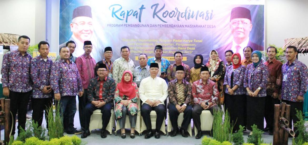 Rakor Program Pembangunan dan Pemberdayaan Masyarakat dan Desa (P3MD) Provinsi Bengkulu dan Program Inovasi Desa (PID) tahun 2018