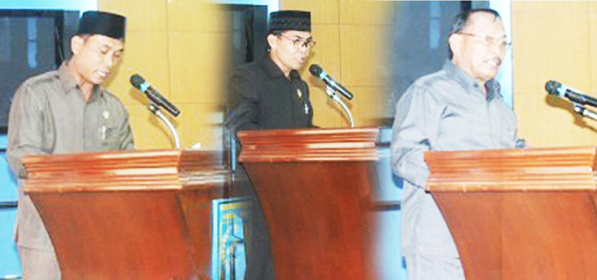 -- Rapat Paripurna  dengan Agenda Penyampaian pandangan akhir Fraksi   terhadap dua usulan Rancangan Peraturan Daerah (Raperda) Legeslatif, Kamis   (3/5/2018) --