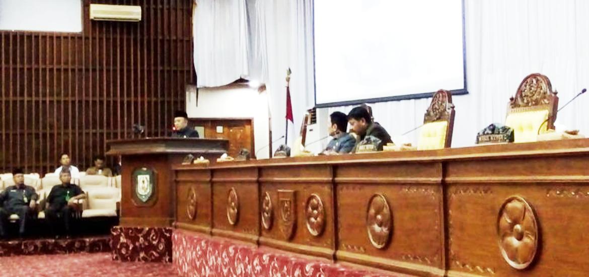 PRD Provinsi Bengkulu menggelar Rapat Paripurna dengan Agenda Jawaban Plt Gubernur Atas Pandangan Umum Fraksi terhadap 3 Raperda 