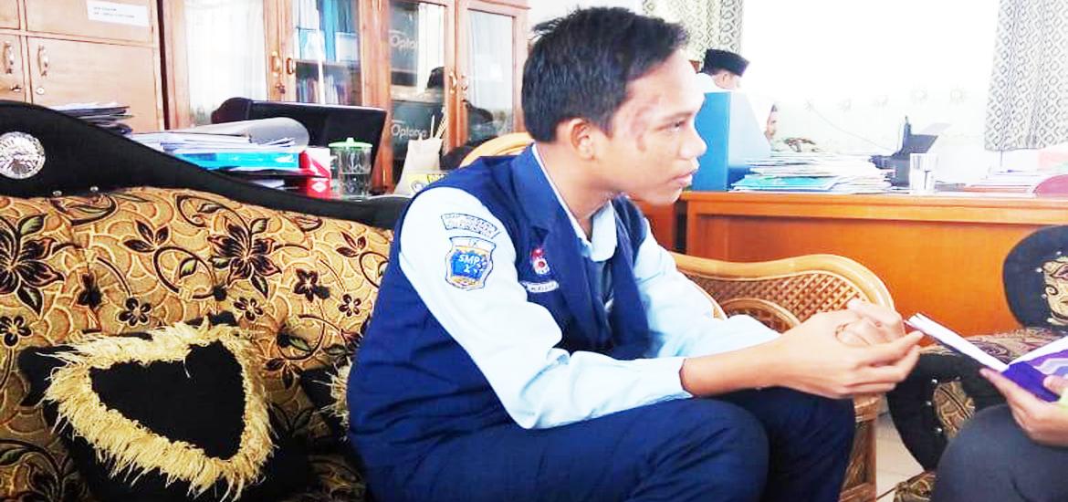 Arya Krisna Fatahillah (14) yang berhasil menyumbangkan medali perak pada Olimpiade Sains Nasional