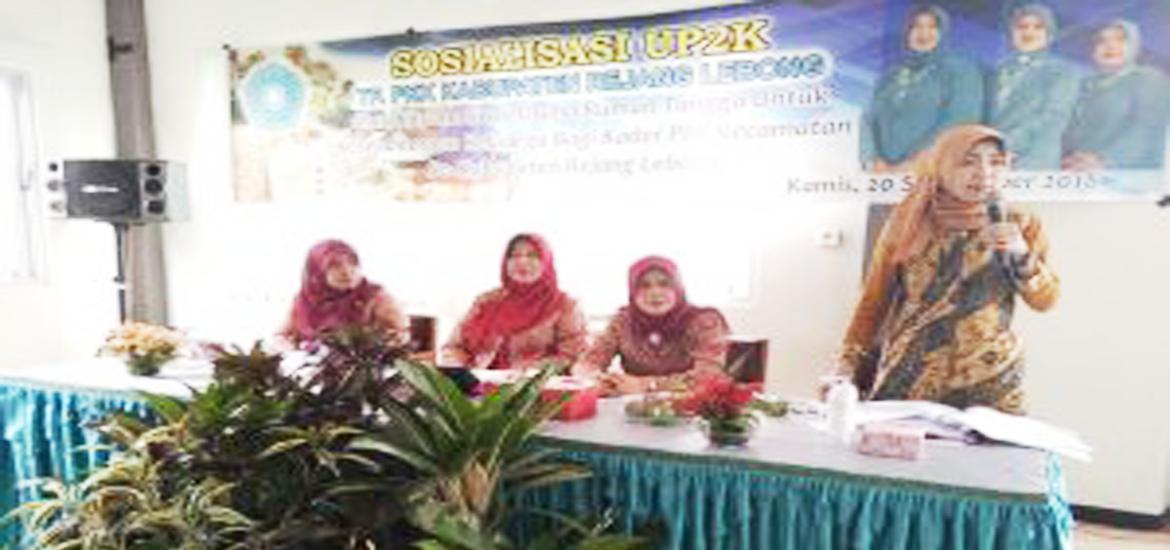 TP-PKK RL Menggelar Sosialisasi UP2K