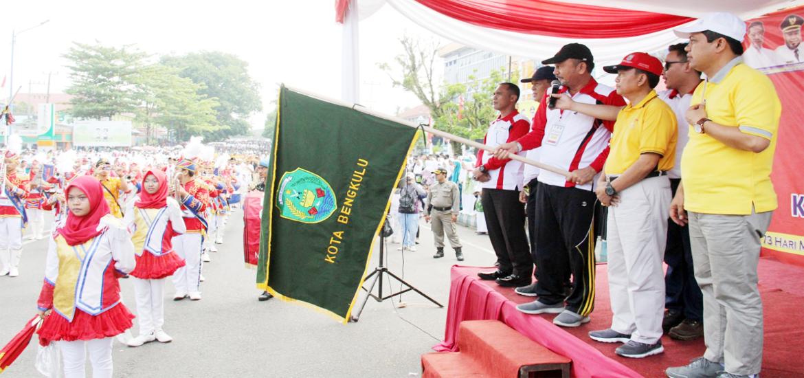 Pelepasan Pawai Budaya Kegiatan Kirab Pemuda 2018