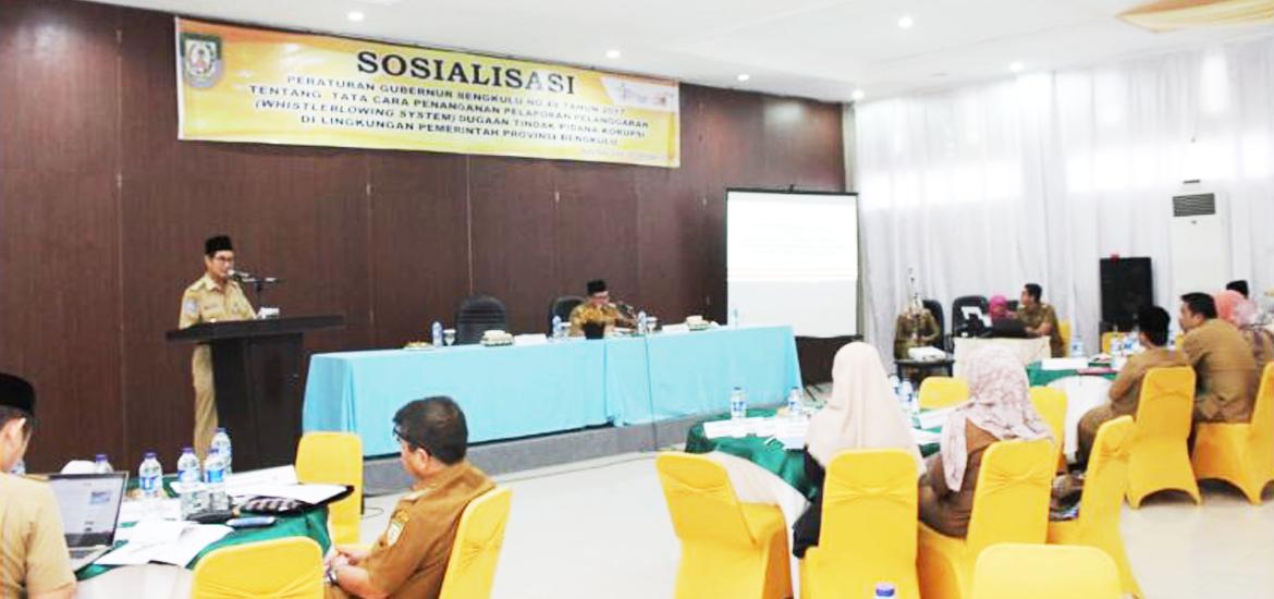 Asisten III Bidang Administrasi Umum Setda Provinsi Bengkulu Gotri Suyanto menyampaikan sambutan