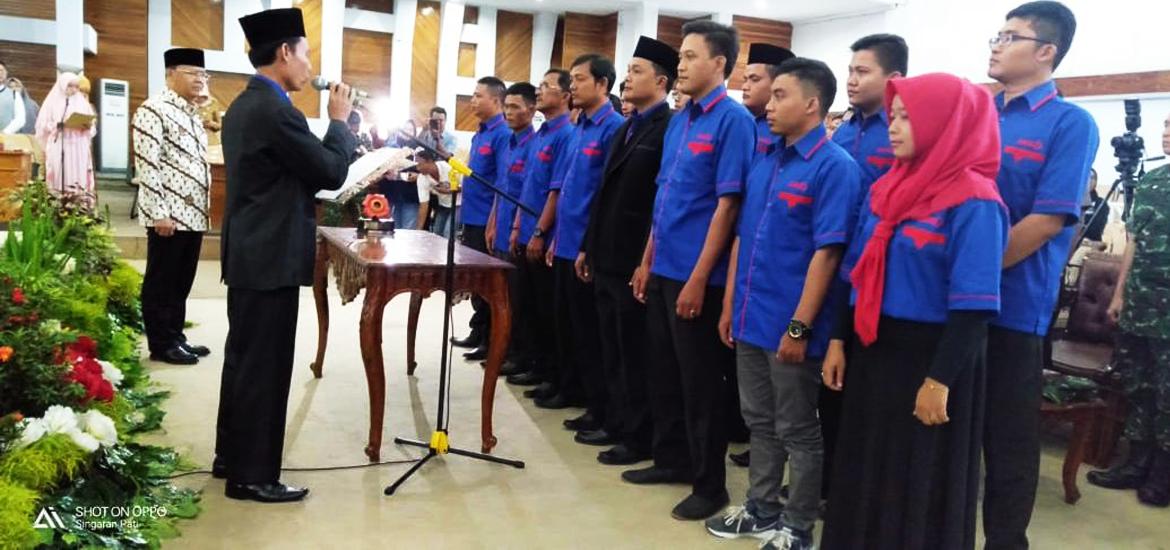 Pengukuhan AMBO di Gedung Serba Guna Pemerintah Provinsi Bengkulu pada Senin (26/11/2018)
