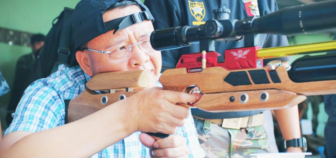 Lomba menembak senapan angin call 177 di Lapangan Tembak Korem 041 Gamas Bengkulu
