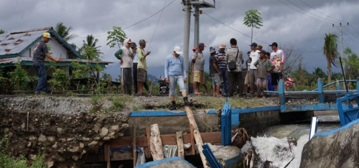 Saluran irigasi di Datar Rungau desa Muara danau