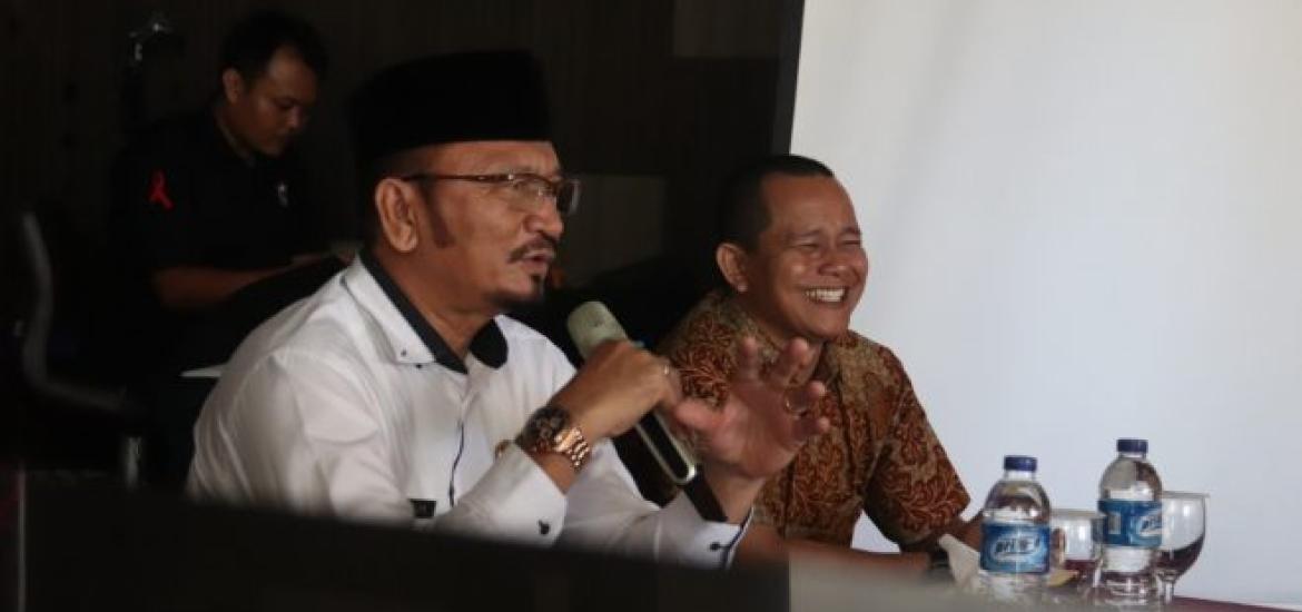 Marjon saat membuka Kegiatan Kebijakan Pengurangan Dampak Buruk Narkoba (PDBN)