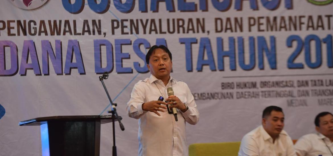 Kepala Biro Humas dan Kerjasama Kemendes PDTT,  Bonivasius Prasetyo Ichtiarto saat