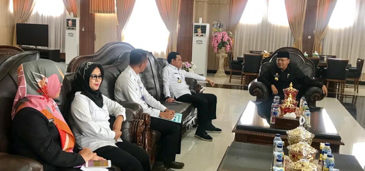Gubernur Bengkulu Rohidin Mersyah menerima audensi Kepala Badan Narkotika Nasional (BNN) Provinsi Bengkulu Brigjen. Pol. Drs. Nugroho Aji Wijayanto, SH, MH