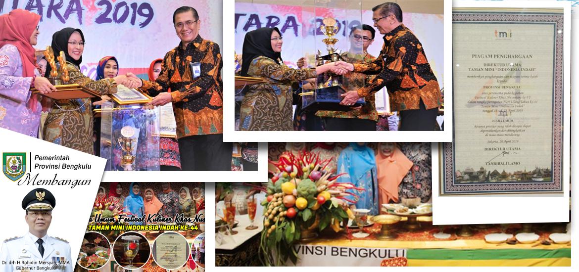 Kuliner khas Bengkulu juara umum Festival Kuliner Khas Nusantara VI dalam rangka HUT Taman Mini Indonesia Indah 2019