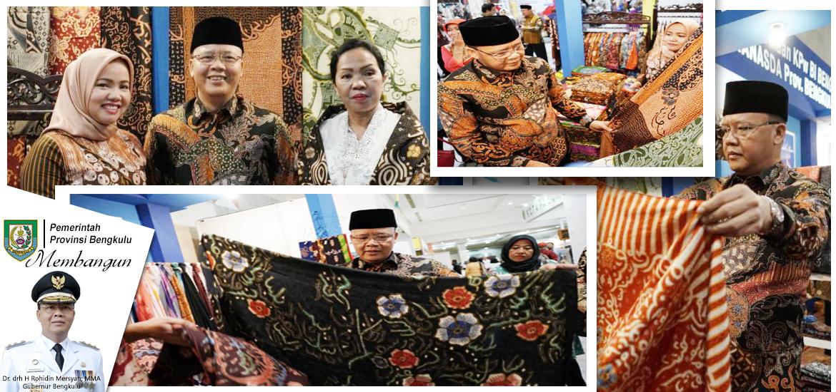Batik Besurek dipamerkan di International Handicraft Trade Fair (INACRAFT) 2019 di   Jakarta, Rabu (24/42019)