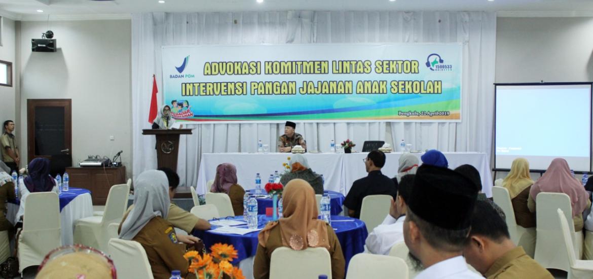 Pertemuan Lintas Sektor Pengawasan Jajanan Anak Sekolah (PJAS) yang digelar oleh Balai Pengawas Obat dan Makanan Bengkulu