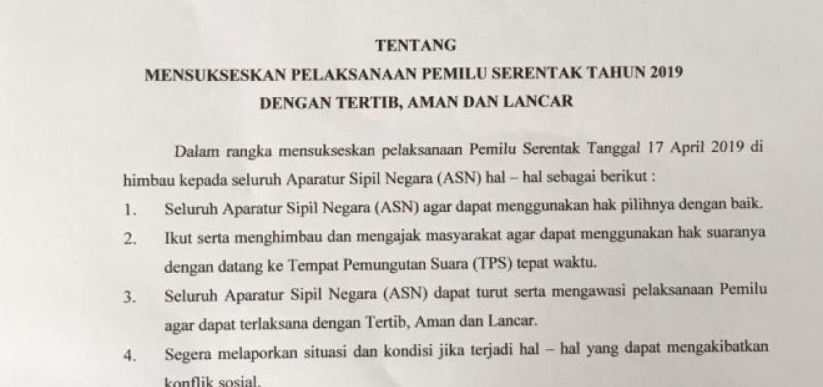 Imbauana Sukseskan Pemilu Sekda Kota Bengkulu