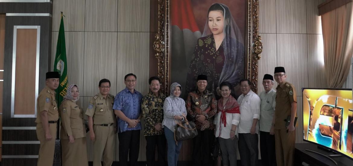 Gubernur Bengkulu Rohidin Mersyah menerima kunjungan pengurus yayasan Fatmawati
