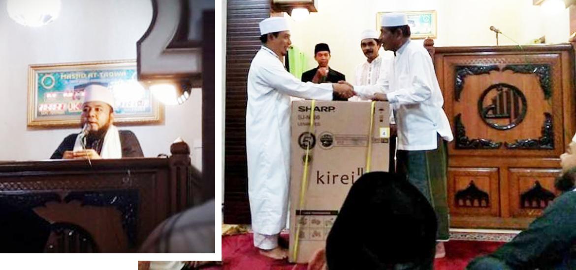 Pemkot Bengkulu berikan bantuan kulkas untuk Masjid AT Taqwa, Jalan Timur Indah V, Kelurahan Sidomulyo, Kecamatan  Gading Cempaka