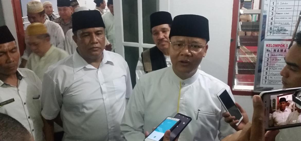 Gubernur Rohidin usai safari ramadhan di Rawa Makmur