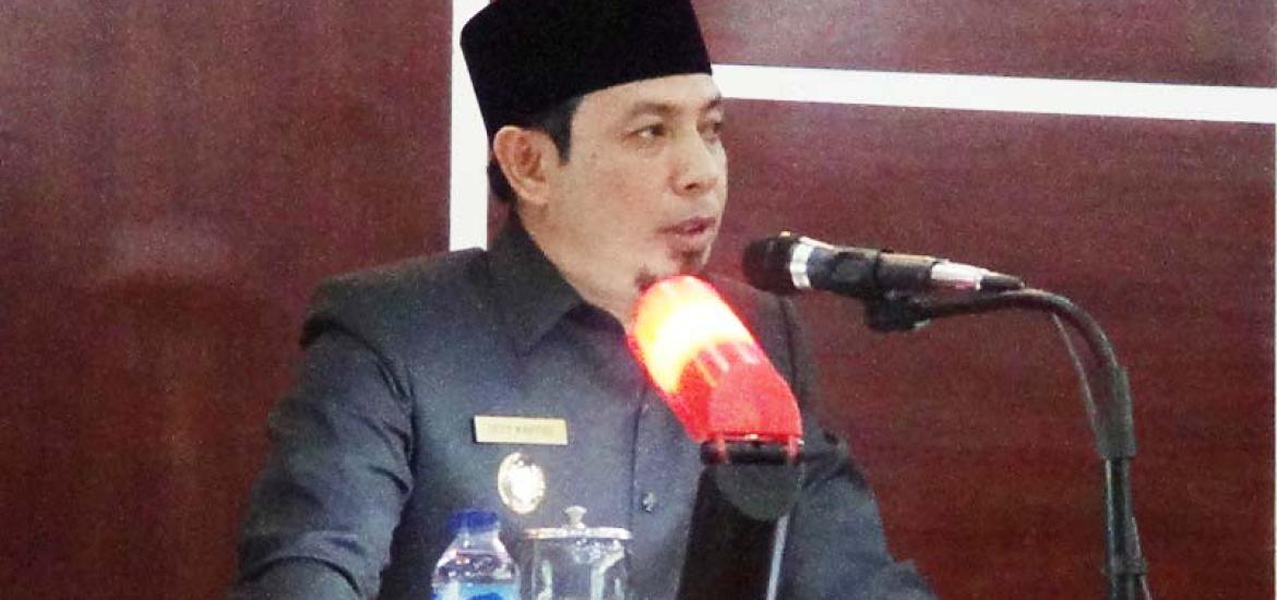 Wakil Walikota Bengkulu Dedy Wahyudi menyampaikan laporan pertanggungjawaban realisasi APBD Kota Bengkulu TA. 2018
