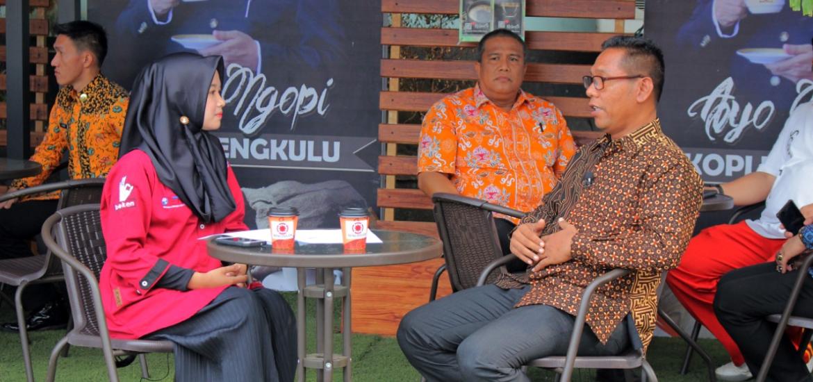 wagub Bengkulu Dedi Black saat Wawancara