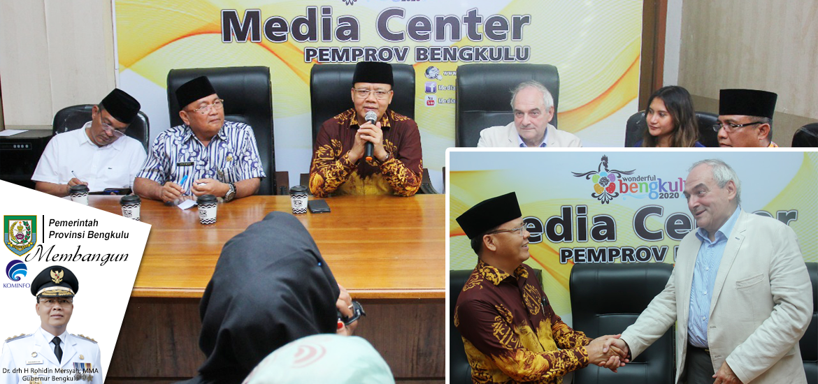 Press Conference Gubernur Bengkulu bersama Presiden AVPA terkait Provinsi Bengkulu meraih 3 Kategori Awards Pada Kontes Kopi Internasional AVPA di Perancis