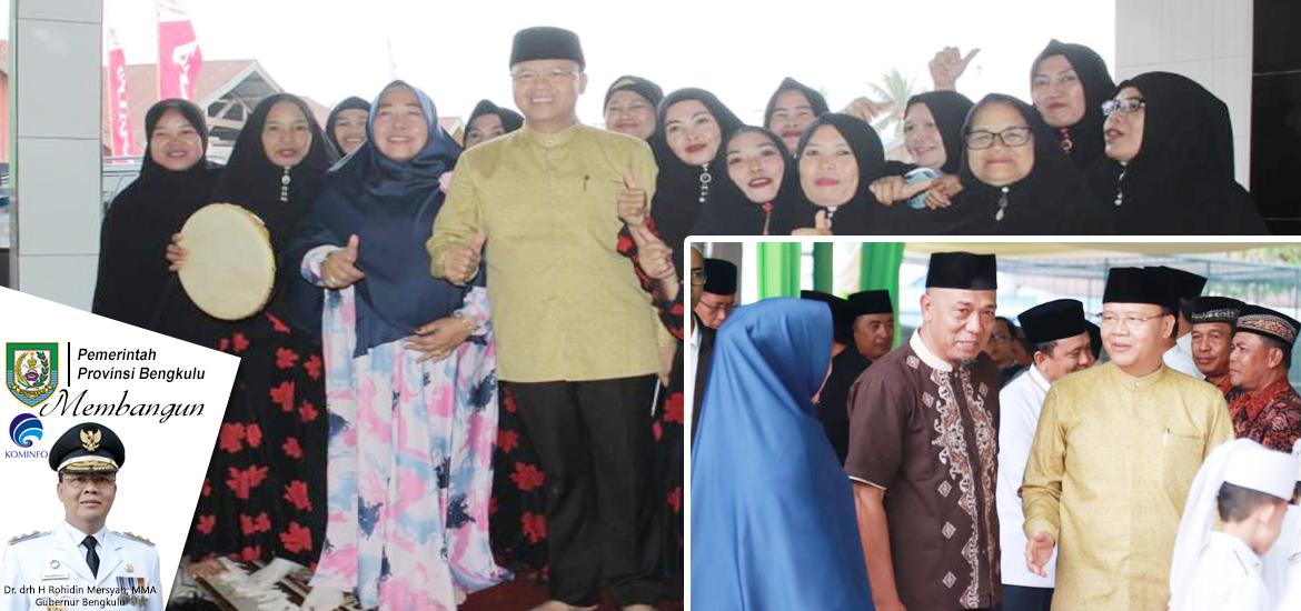 Gubernur Rohidin saat meresmikan Masjid Masjid At-Thursina yang berlokasi di Jl. Puri Lestari Kel. Kandang Kec. Kp. Melayu Bengkulu