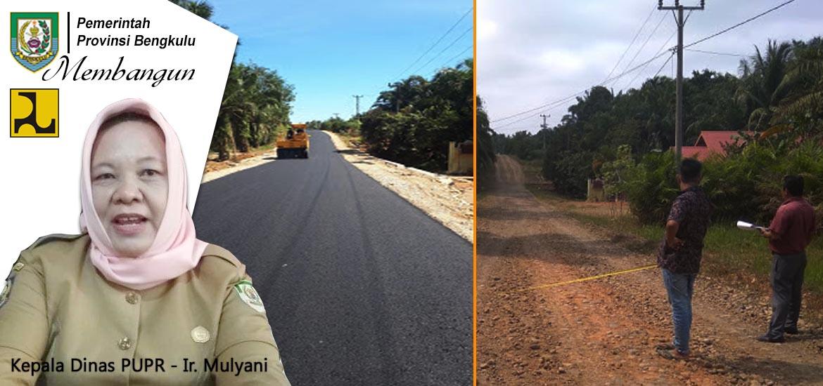 Terlihat ruas jalan sebelum dan sesudah dibangun (Lubuk Gedang - SP VI)