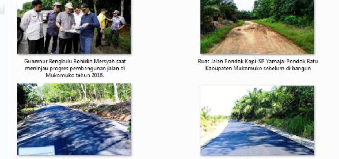 Dokumentasi Pembangunan Ruas Jalan Mukomuko 