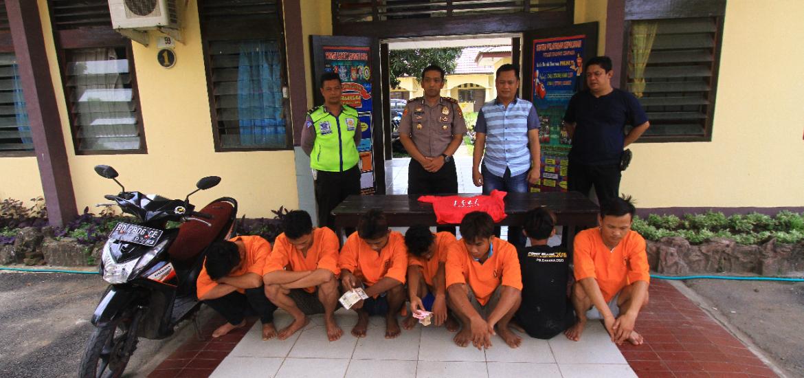 Tampak pelaku curanmor diamankan polsek gading cempaka