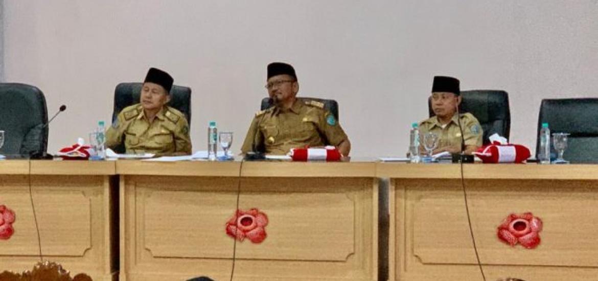 Sekda Kota Bengkulu Gelar Rapat Evaluasi dana Lurah dan Camat