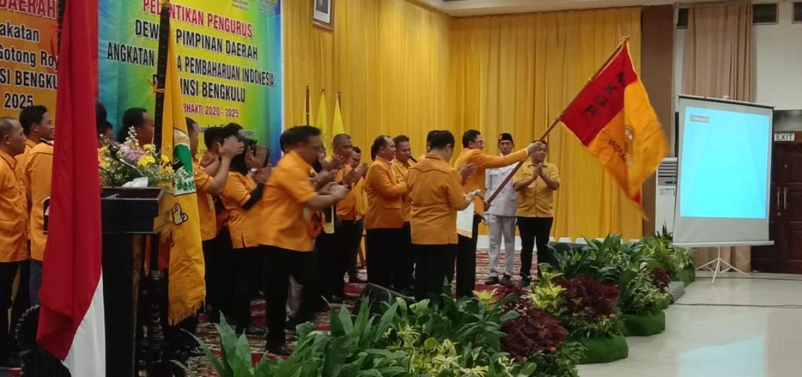 Pengukuhan DPD MKGR dan AMPI Provinsi Bengkulu periode 2020-2025