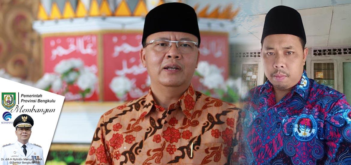 Foto kanan : Gubernur Bengkulu Rohidin Mersyah, Foto Kiri : Ketua PPDI Provinsi Bengkulu Ibnu Majah
