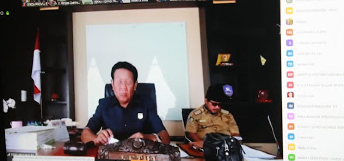Paripurna Virtual Meeting DPRD Provinsi Bengkulu