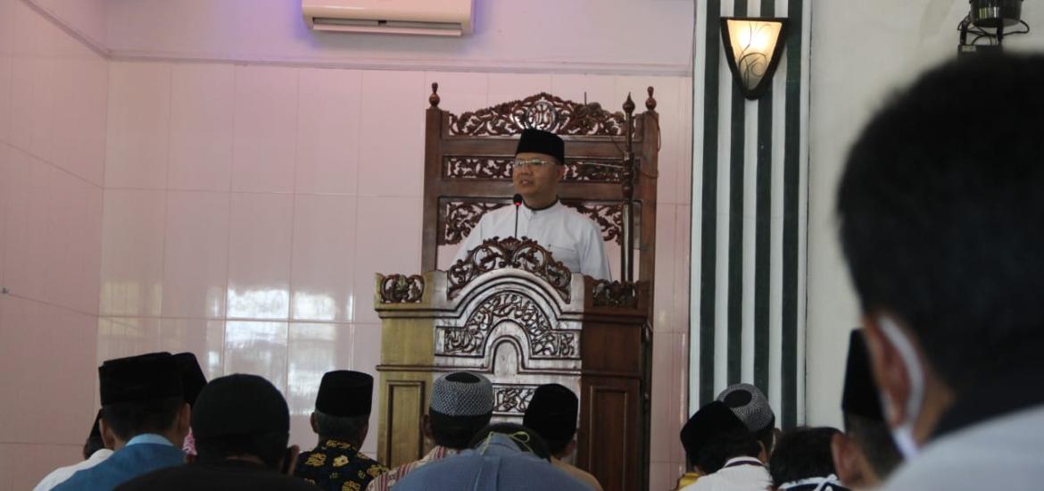 Gubernur Rohidin Imbau Jama'ah Pentingnya Disiplin Protokol Kesehatan