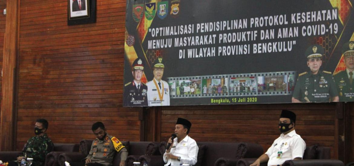 Pemprov Bengkulu Fokus pada Penerapan Protokol Kesehatan 5 Tatanan Baru