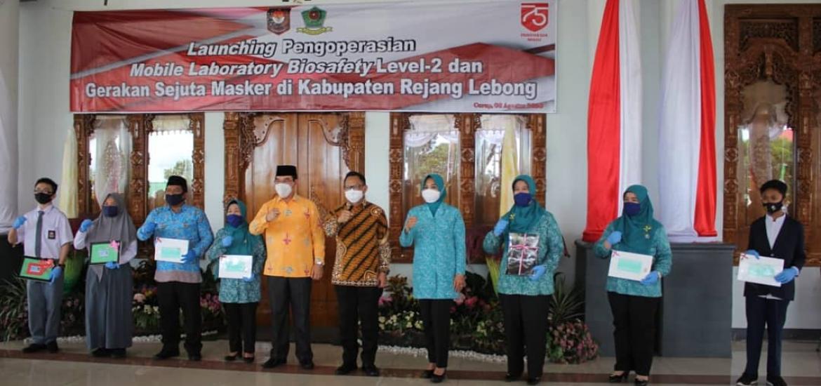 Mendagri Launching Mobile Tes Swab di Rejang Lebong