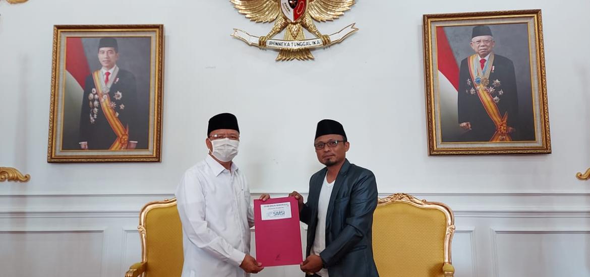 Gubernur bersama Ketua SMSI Bengkulu