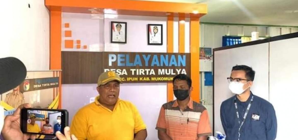Kadis Kominfotik Prov Bengkulu Kunjungi Desa Tirta Mulya