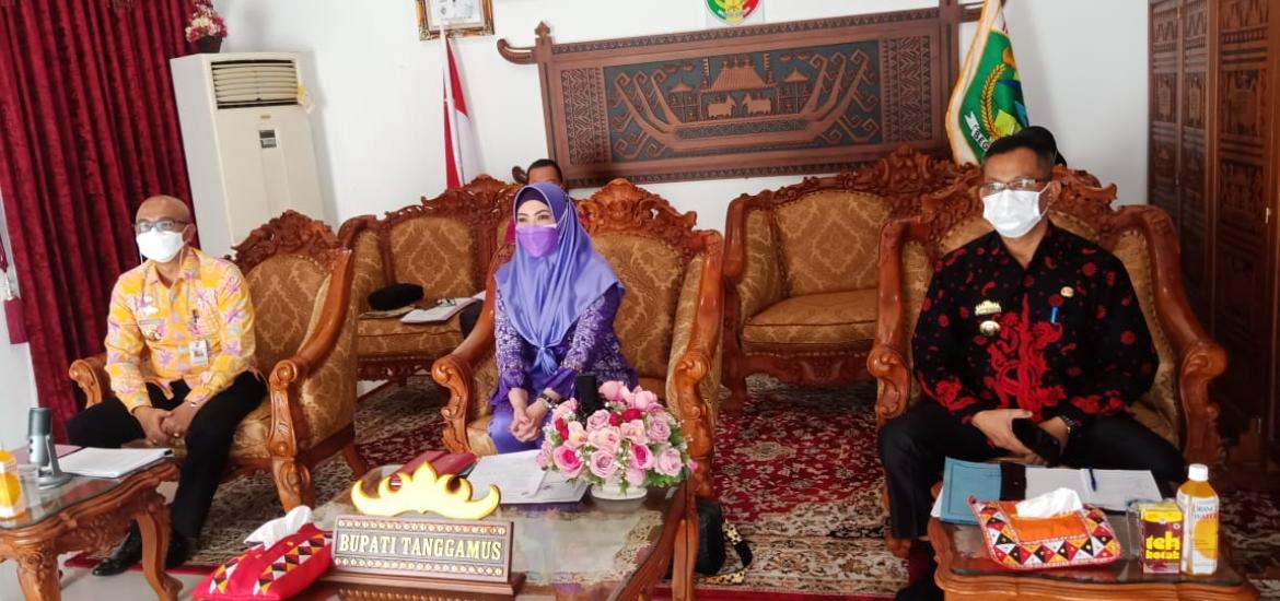 Bupati Tanggamus Ikuti Rakor Penanganan PPKM Mikro Dengan Gubernur Lampung