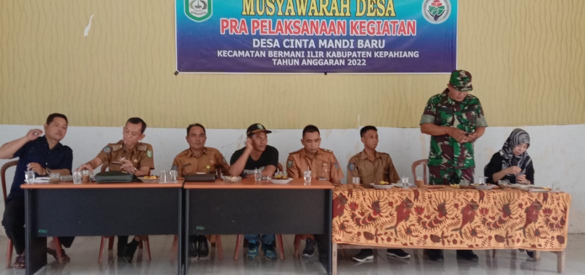 Musyawarah Pra Pelaksanaan Kegiatan Tahun Anggaran 2022 Desa Mandi Baru Kepahiang 