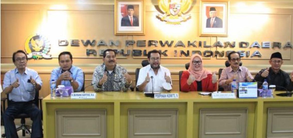 Bahas Infrastruktur, Dewan Komisi III Provinsi Bengkulu Audensi dengan Komite II DPD RI