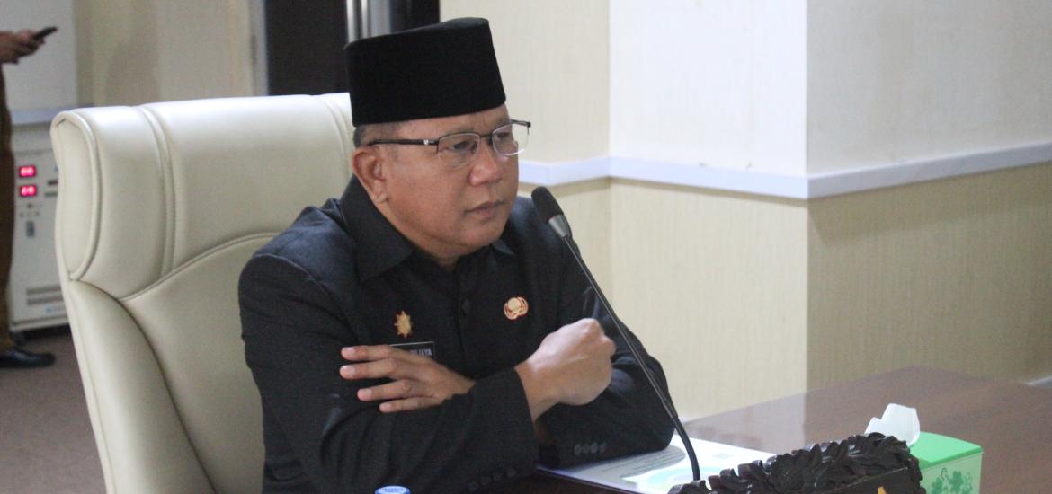 emkab Muba Ikuti Rakor Pengendalian Inflasi Bersama Mendagri melalui Zoom