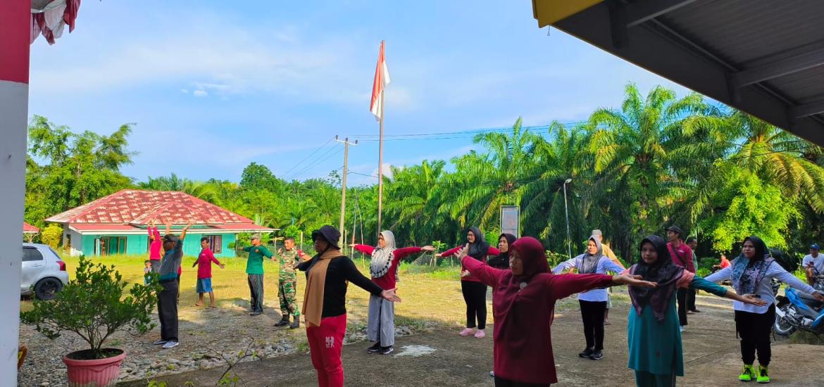 Budayakan Hidup Sehat, Pemdes MMS Laksanakan Germas Aerobik