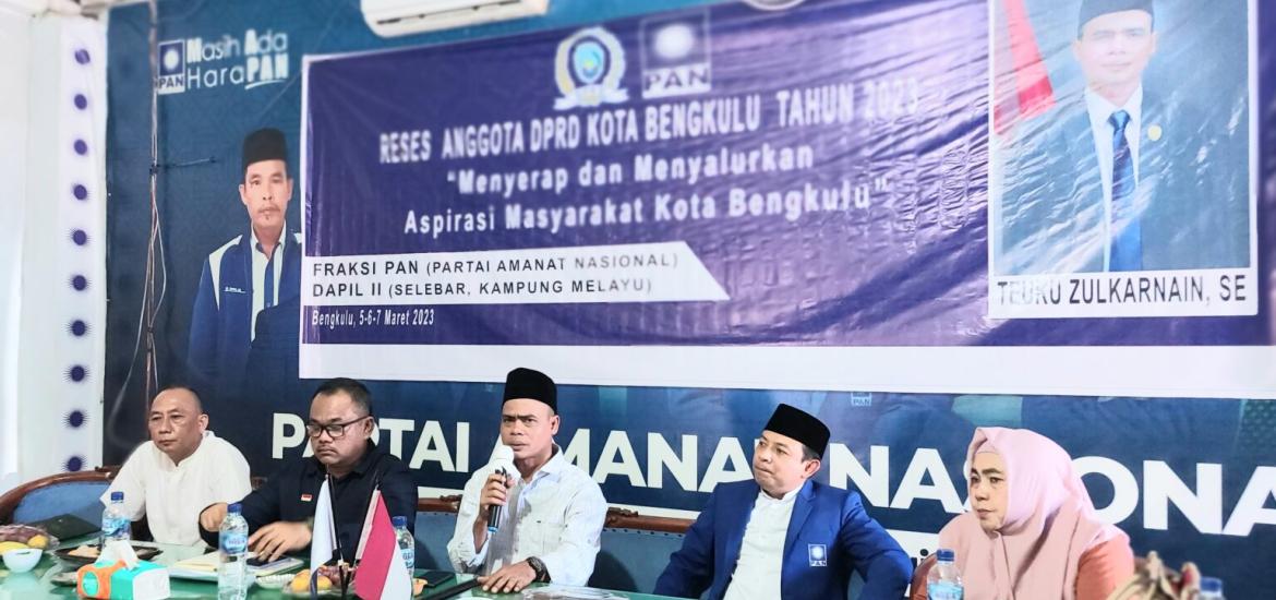 Reses Dewan Kota Bengkulu Teuku Zulkarnaen