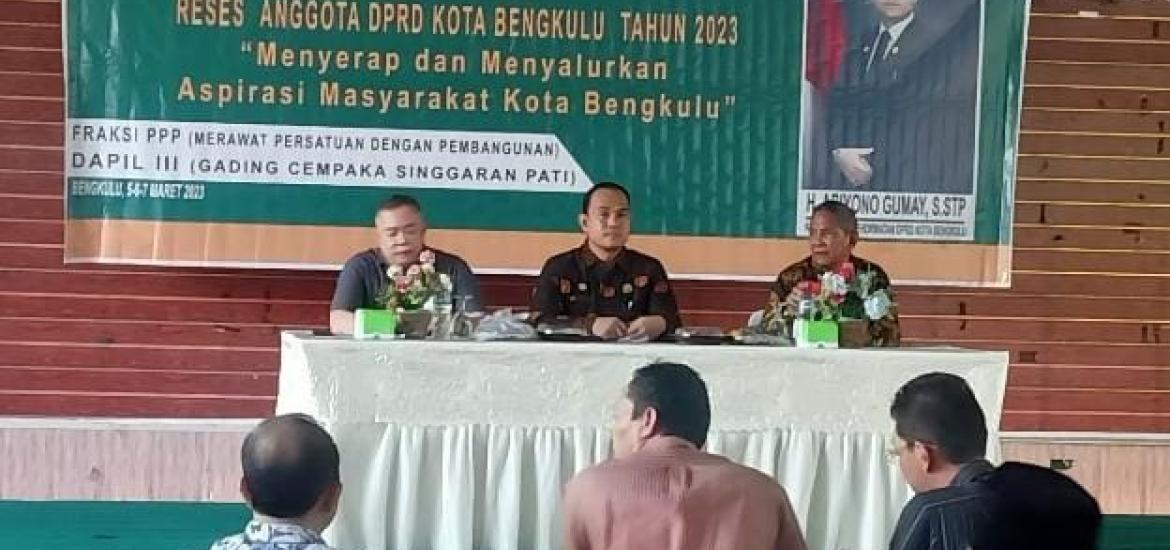 Reses, Dewan Kota Bengkulu Siap Dorong Pemkot Evaluasi Kembali Setoran Parkir